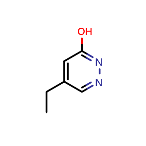 Chemical structure of 5-Ethylpyridazin-3-ol , CAS 61404-50-0, AChemBlock U109284