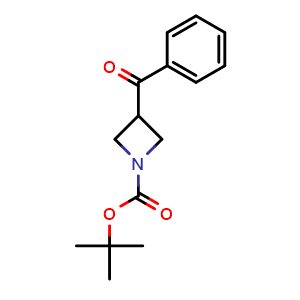Chemical structure of Tert-butyl 3-benzoylazetidine-1-carboxylate , CAS 206446-44-8, AChemBlock U109304