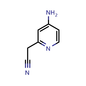 Chemical structure of 2-(4-Aminopyridin-2-yl)acetonitrile , CAS 415912-70-8, AChemBlock U109312