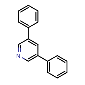 Chemical structure of 3,5-Diphenylpyridine , CAS 92-07-9, AChemBlock U109319