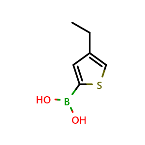 Chemical structure of 4-Ethylthiophen-2-ylboronic acid , CAS 1142946-75-5, AChemBlock U109321