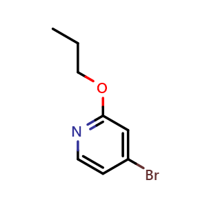 Chemical structure of 4-Bromo-2-propoxypyridine , CAS 1142194-49-7, AChemBlock U109332
