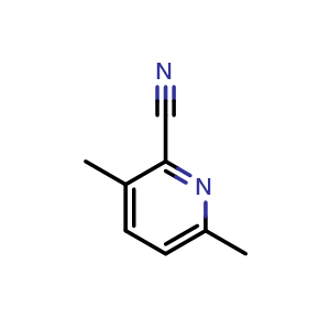 Chemical structure of 3,6-Dimethylpicolinonitrile , CAS 68164-77-2, AChemBlock U109336