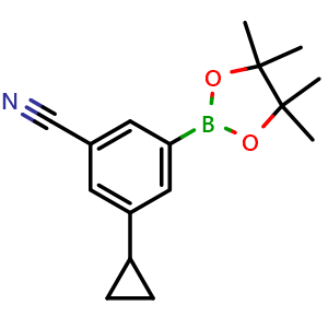 3-Cyclopropyl-5-(4,4,5,5-tetramethyl-1,3,2-dioxaborolan-2-yl)benzonitrile