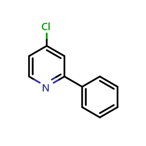 Chemical structure of 4-Chloro-2-phenylpyridine , CAS 57311-18-9, AChemBlock U109373