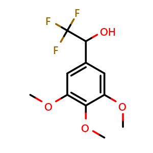 Chemical structure of 2,2,2-Trifluoro-1-(3,4,5-trimethoxyphenyl)ethanol , CAS 207502-47-4, AChemBlock U109382