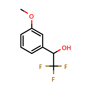 Chemical structure of 2,2,2-Trifluoro-1-(3-methoxyphenyl)ethanol , CAS 128816-77-3, AChemBlock U109397
