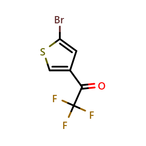 Chemical structure of 1-(5-Bromothiophen-3-yl)-2,2,2-trifluoroethanone , CAS 1314894-46-6, AChemBlock U109403
