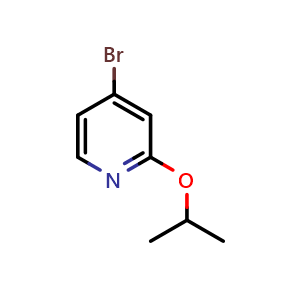 Chemical structure of 4-Bromo-2-(iso-propoxy)pyridine , CAS 1142194-24-8, AChemBlock U109410