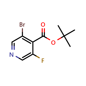 Chemical structure of 4-Pyridinecarboxylicacid,3-bromo-5-fluoro-,1,1-dimethylethylester , CAS 1104643-48-2, AChemBlock U109411
