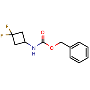 Chemical structure of Benzyl 3,3-difluorocyclobutylcarbamate , CAS 939399-53-8, AChemBlock U109422
