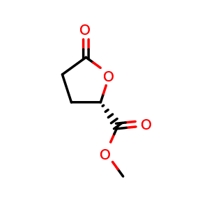 Chemical structure of (S)-methyl 5-oxotetrahydrofuran-2-carboxylate , CAS 21461-85-8, AChemBlock U109450