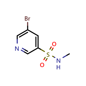 Chemical structure of 5-Bromo-N-methylpyridine-3-sulfonamide , CAS 173999-19-4, AChemBlock U109453