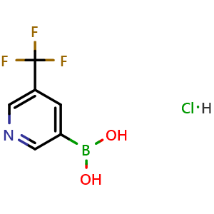 Chemical structure of 5-(Trifluoromethyl)pyridin-3-ylboronic acid hydrochloride , CAS 1003298-83-6, AChemBlock U109455