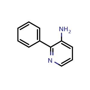 Chemical structure of 3-Amino-2-phenylpyridine , CAS 101601-80-3, AChemBlock U109477