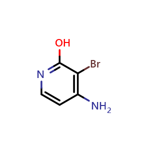 Chemical structure of 4-Amino-3-bromopyridin-2-ol , CAS 107842-74-0, AChemBlock U109478