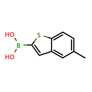 Chemical structure of 5-Methylbenzothiophene-2-boronic acid , CAS 136099-65-5, AChemBlock U109487