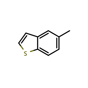 Chemical structure of 5-Methylbenzo[b]thiophene , CAS 14315-14-1, AChemBlock U109489