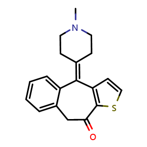 Chemical structure of Ketotifen , CAS 34580-13-7, AChemBlock U109507