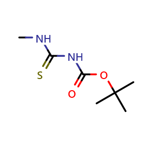 Chemical structure of Tert-butyl (methylamino)carbothioylcarbamate , CAS 887913-52-2, AChemBlock U109508