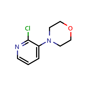 Chemical structure of 4-(2-Chloropyridin-3-yl)morpholine , CAS 54231-44-6, AChemBlock U109522