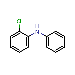 Chemical structure of 2-Chlorodiphenylamine , CAS 1205-40-9, AChemBlock U109548