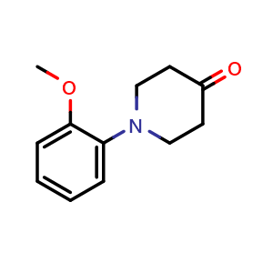 Chemical structure of 1-(2-Methoxyphenyl)piperidin-4-one , CAS 218610-31-2, AChemBlock U109551