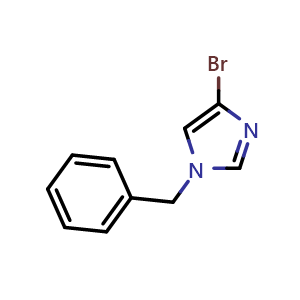 Chemical structure of 1-Benzyl-4-bromo-1H-imidazole , CAS 106848-38-8, AChemBlock U109554