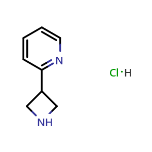 Chemical structure of 2-(Azetidin-3-yl)pyridine hydrochloride , CAS 1990151-70-6, AChemBlock U109577