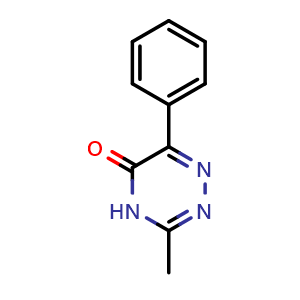 Chemical structure of 3-Methyl-6-phenyl-1,2,4-triazin-5(4h)-one , CAS 36993-94-9, AChemBlock U109586