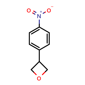 Chemical structure of 3-(4-Nitrophenyl)oxetane , CAS 184682-45-9, AChemBlock U109588