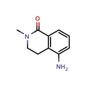 Chemical structure of 5-Amino-2-methyl-3,4-dihydroisoquinolin-1(2H)-one , CAS 118206-31-8, AChemBlock U109590