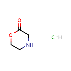Chemical structure of Morpholin-2-one hydrochloride , CAS 2206969-81-3, AChemBlock U109611