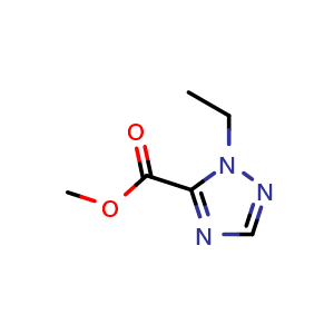 Chemical structure of Methyl 1-ethyl-1H-1,2,4-triazole-5-carboxylate , CAS 1034197-44-8, AChemBlock U109654