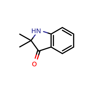 Chemical structure of 2,2-Dimethylindolin-3-one , CAS 3929-78-0, AChemBlock U109661