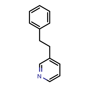 Chemical structure of 3-Phenethylpyridine , CAS 6312-09-0, AChemBlock U109696