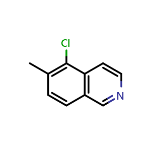 Chemical structure of 5-Chloro-6-methylisoquinoline , CAS 1314907-05-5, AChemBlock U109730