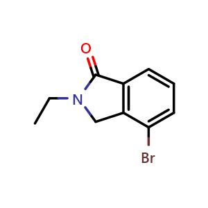 Chemical structure of 4-Bromo-2-ethylisoindolin-1-one , CAS 1378867-01-6, AChemBlock U109734