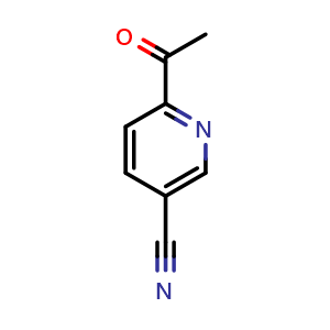 Chemical structure of 6-Acetylnicotinonitrile , CAS 52689-19-7, AChemBlock U109739