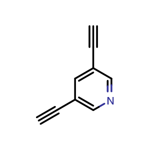 Chemical structure of 3,5-Diethynylpyridine , CAS 67227-90-1, AChemBlock U109745