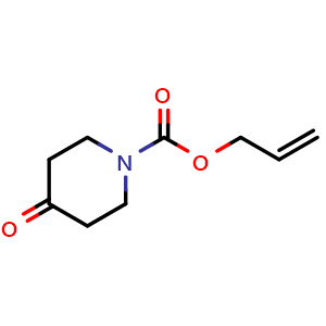 Chemical structure of Allyl 4-oxopiperidine-1-carboxylate , CAS 306296-67-3, AChemBlock U109770