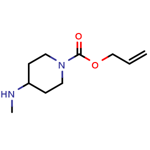 Chemical structure of Allyl 4-(methylamino)piperidine-1-carboxylate , CAS 686320-62-7, AChemBlock U109771