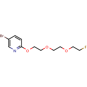 Chemical structure of 5-Bromo-2-(2-(2-(2-fluoroethoxy)ethoxy)ethoxy)pyridine , CAS 2665662-68-8, AChemBlock U109778