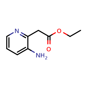 Chemical structure of Ethyl 2-(3-aminopyridin-2-yl)acetate , CAS 295327-27-4, AChemBlock U109789