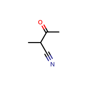 Chemical structure of 2-Methyl-3-oxobutanenitrile , CAS 4468-47-7, AChemBlock U109793