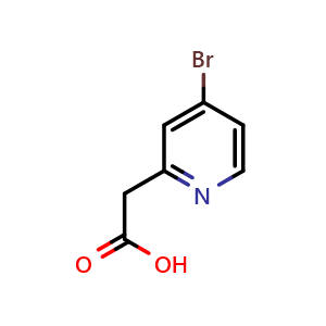 Chemical structure of 2-(4-Bromopyridin-2-yl)acetic acid , CAS 1211530-21-0, AChemBlock U109837