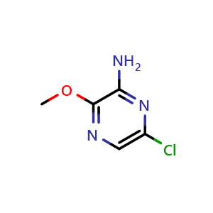 Chemical structure of 6-Chloro-3-methoxypyrazin-2-amine , CAS 13484-49-6, AChemBlock U109880