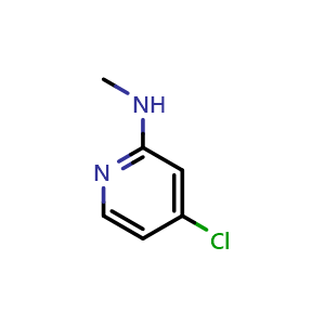 Chemical structure of 4-Chloro-N-methylpyridin-2-amine , CAS 782439-26-3, AChemBlock U109896