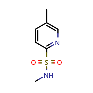 Chemical structure of N,5-dimethylpyridine-2-sulfonamide , CAS 1420897-39-7, AChemBlock U109911