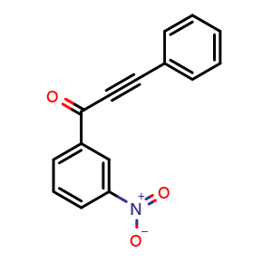 Chemical structure of 1-(3-Nitrophenyl)-3-phenyl-2-propyn-1-one , CAS 16616-39-0, AChemBlock U109985